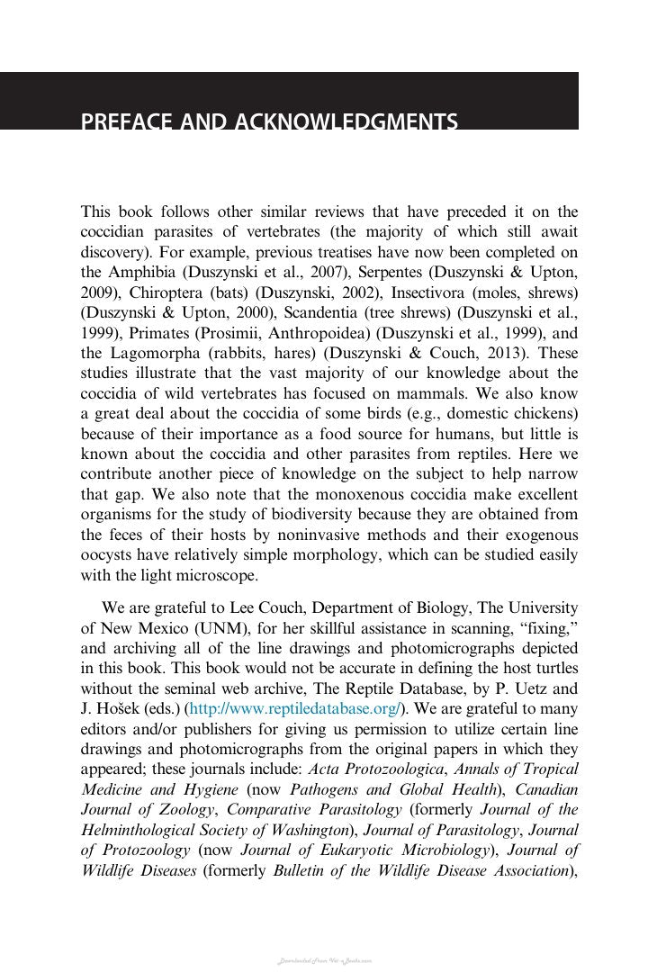 Look Inside page 6 - The Biology And Identification Of The Coccidia Apicomplexa Of Turtles Of The World