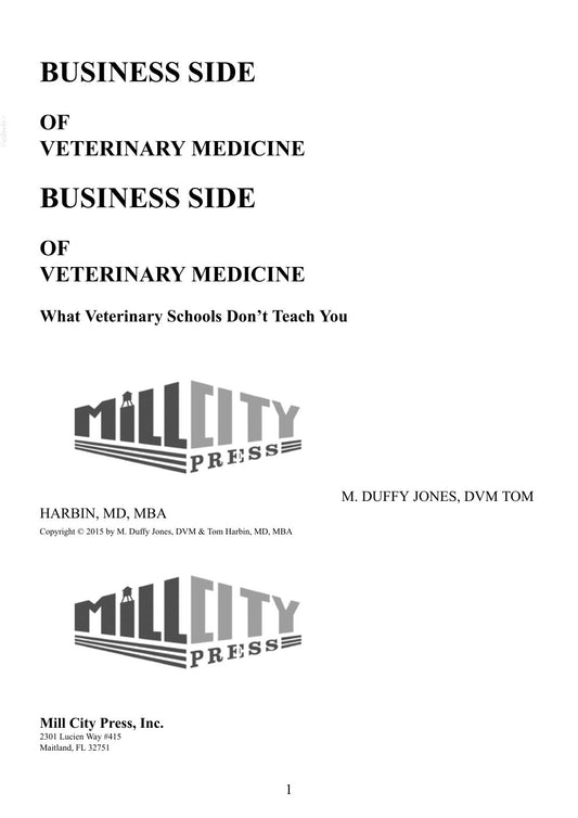 Look Inside sample page 2 - The Business Side Of Veterinary Medicine What Veterinary Schools Dont Teach You