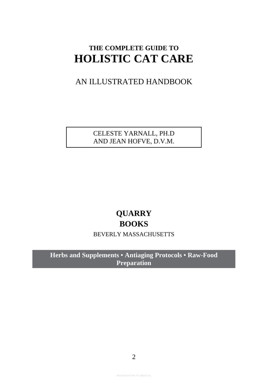 Preview page of The Complete Guide to Holistic Cat Care an Illustrated Handbook