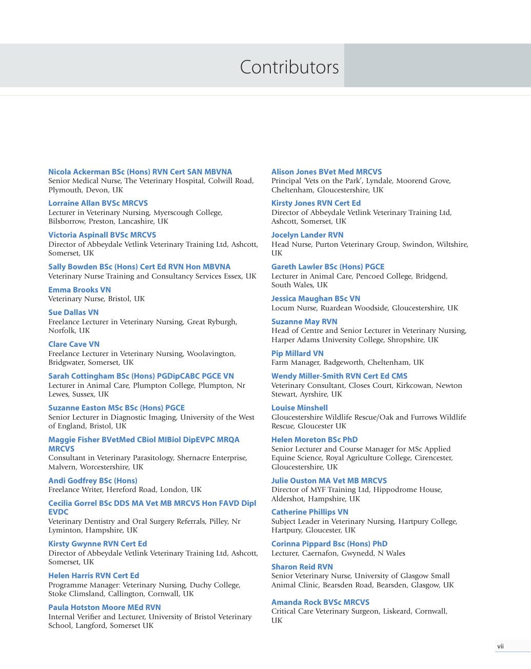 Look Inside page 8 - The Complete Textbook Of Veterinary Nursing 2Nd Edition