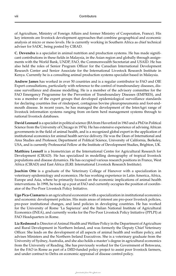 Look Inside page 9 - The Economics Of Animal Health And Production