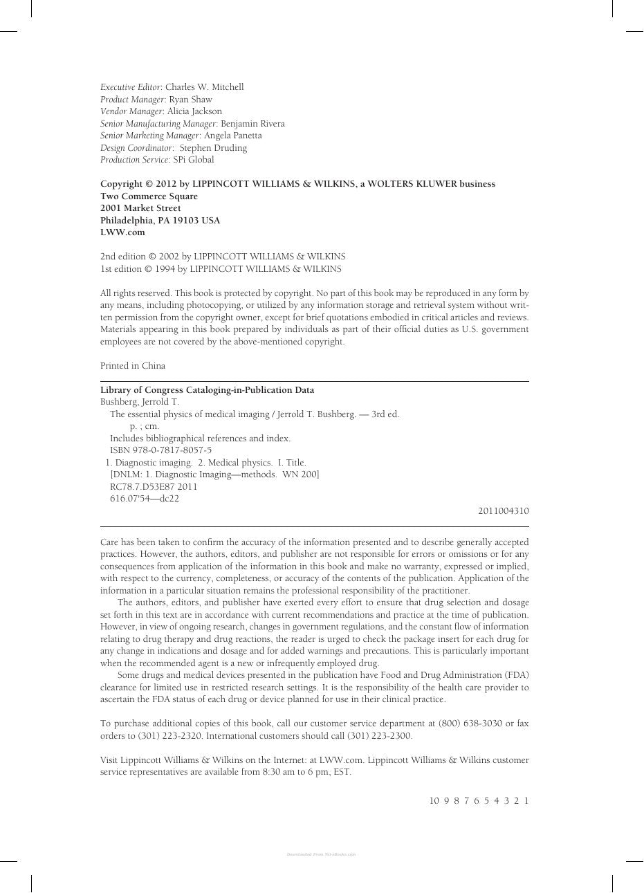 Look Inside sample page 2 - The Essential Physics Of Medical Imaging 3Rd Edition