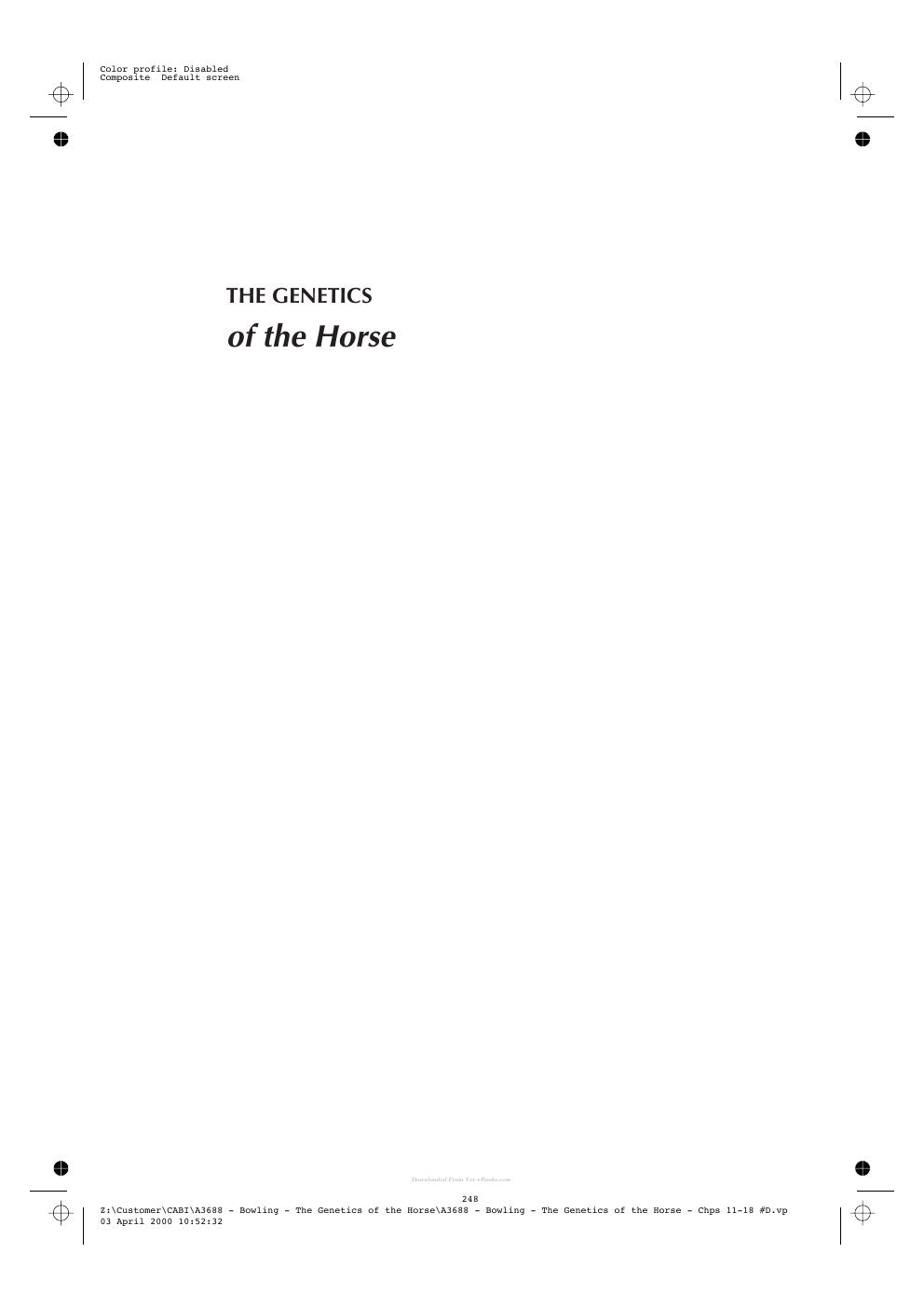 Look Inside sample page - The Genetics Of The Horse