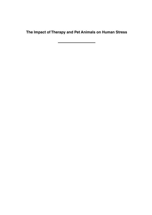 Look Inside sample page 2 - The Impact Of Therapy And Pet Animals On Human Stress