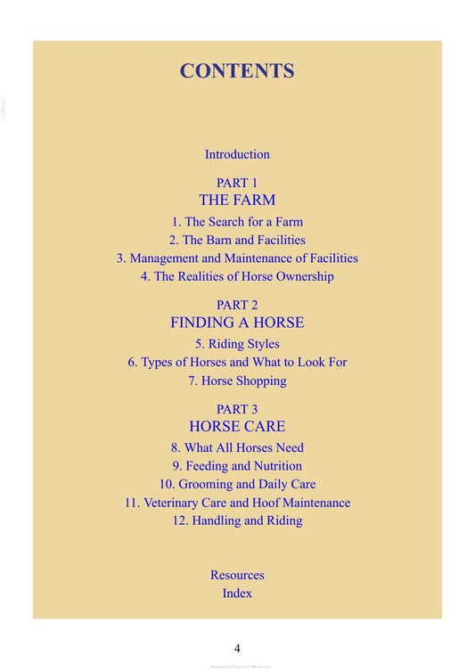 Look Inside page 4 - The Joy Of Keeping Horses The Ultimate Guides To Keeping Horses On Your Property
