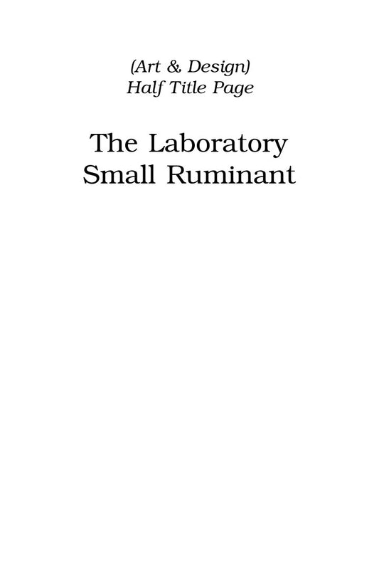 Look Inside sample page 2 - The Laboratory Small Ruminant