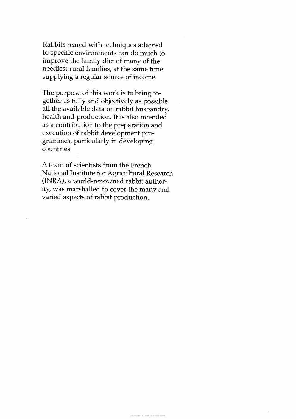 Look Inside sample page 2 - The Rabbit Husbandry Health And Production