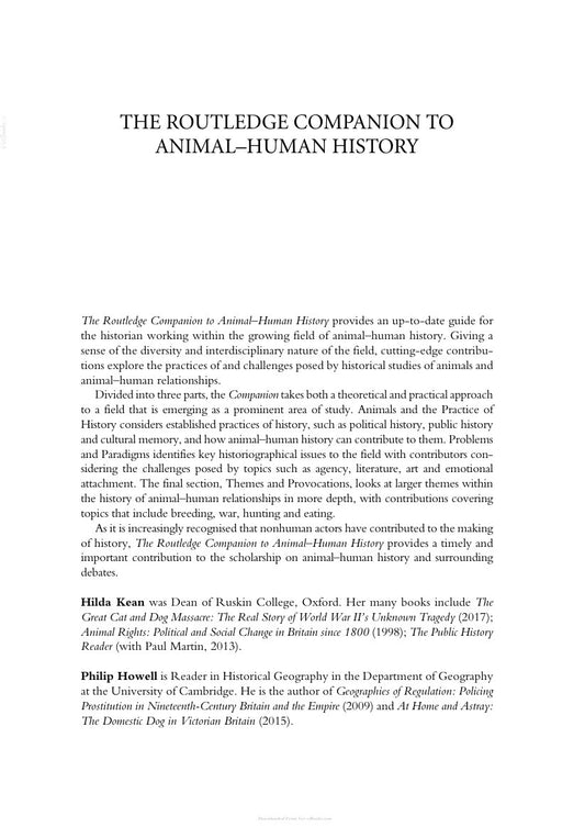 Look Inside sample page 2 - The Routledge Companion To Animal Human History