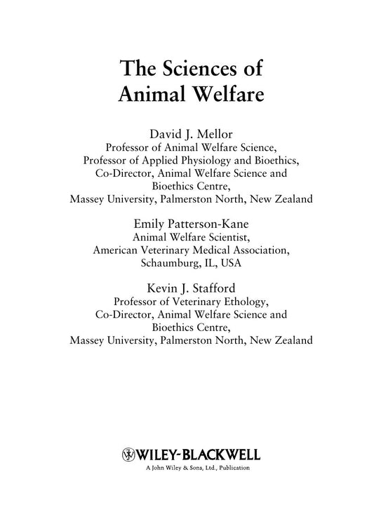 Look Inside sample page 2 - The Sciences Of Animal Welfare