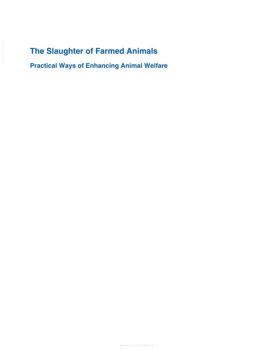 Look Inside sample page 2 - The Slaughter Of Farmed Animals Practical Ways Of Enhancing Animal Welfare