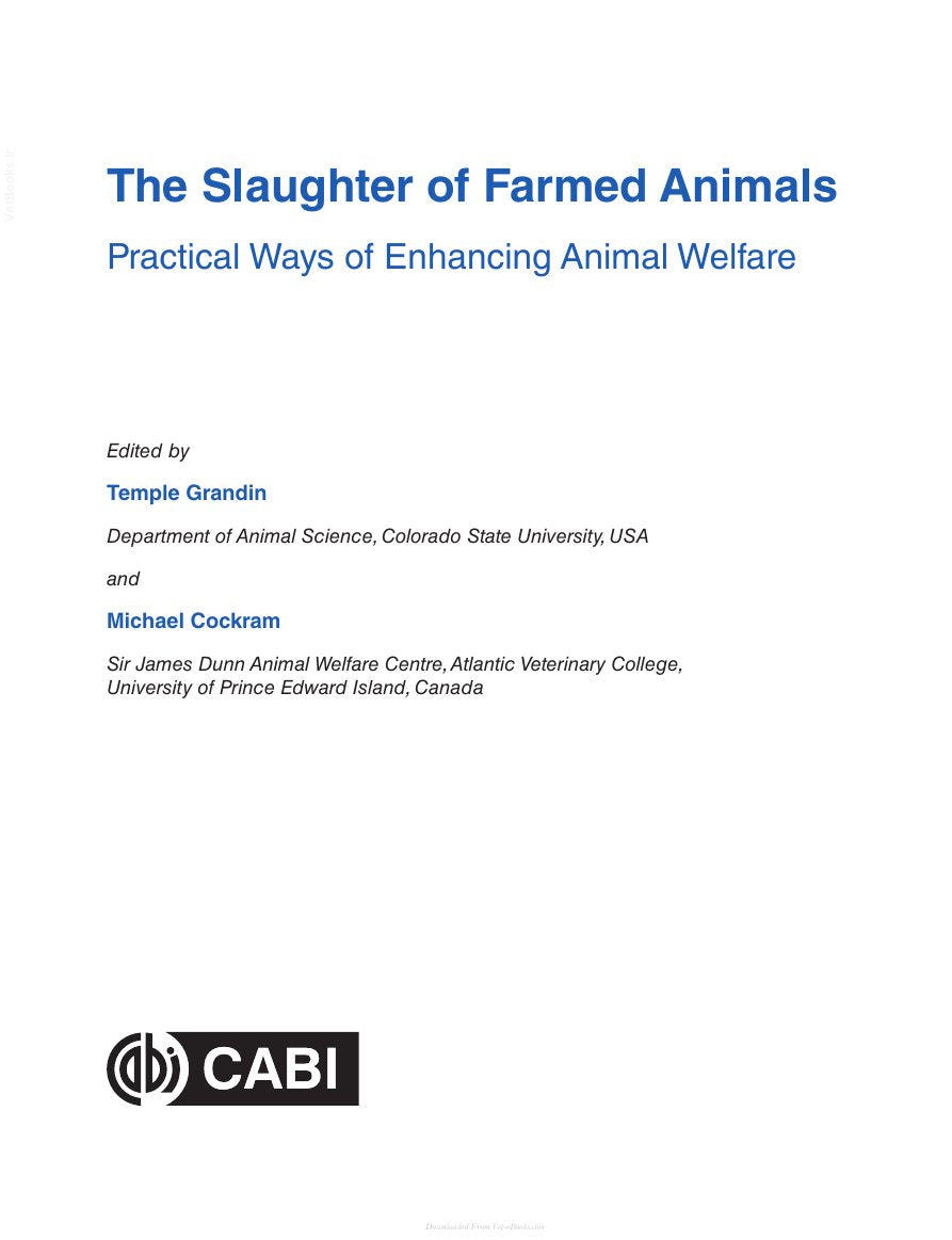 Look Inside sample page 3 - The Slaughter Of Farmed Animals Practical Ways Of Enhancing Animal Welfare