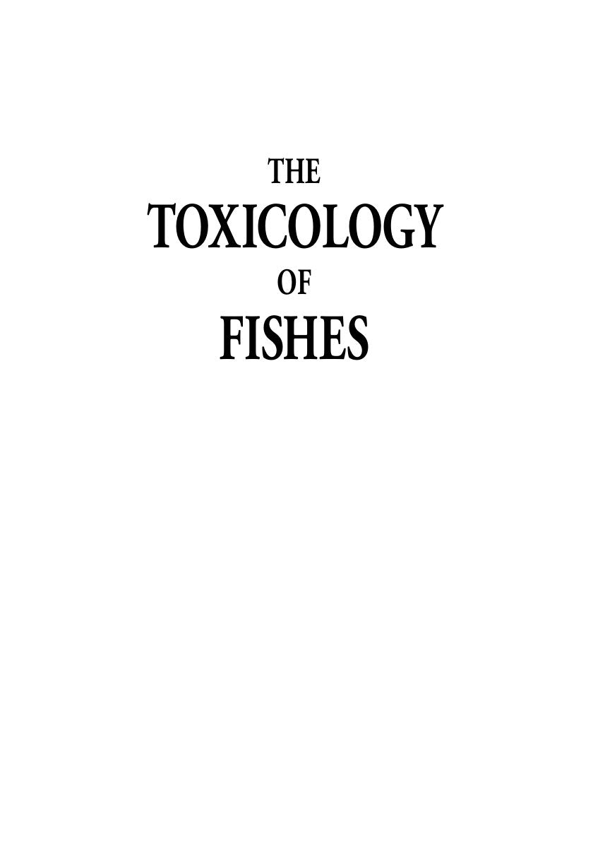 Look Inside sample page 2 - The Toxicology Of Fishes
