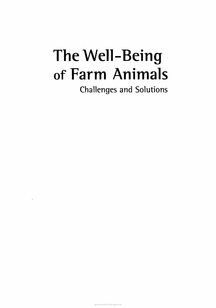 Look Inside sample page 2 - The Well Being Of Farm Animals Challenges And Solutions
