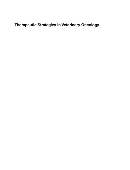 Look Inside sample page 2 - Therapeutic Strategies In Veterinary Oncology