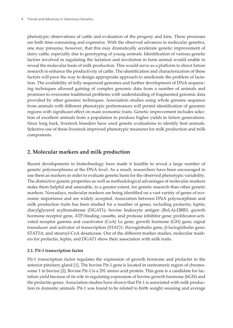 Look Inside sample page 2 - Trends And Advances In Veterinary Genetics