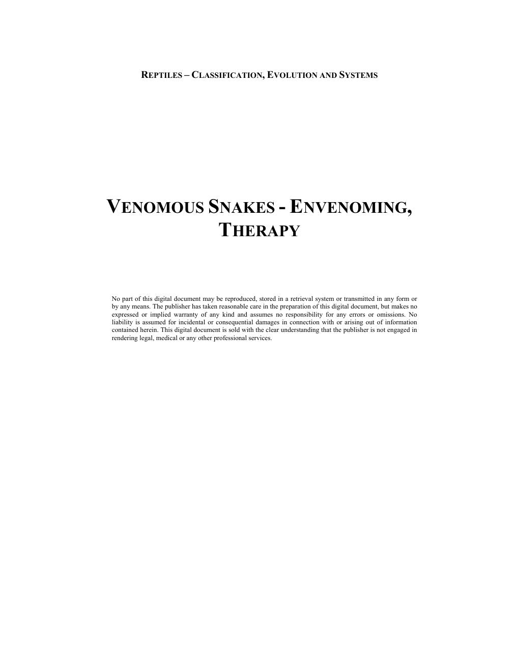 Look Inside sample page 2 - Venomous Snakes Envenoming Therapy