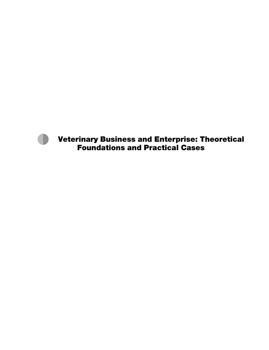 Look Inside sample page 2 - Veterinary Business And Enterprise Theoretical Foundations And Practical Cases