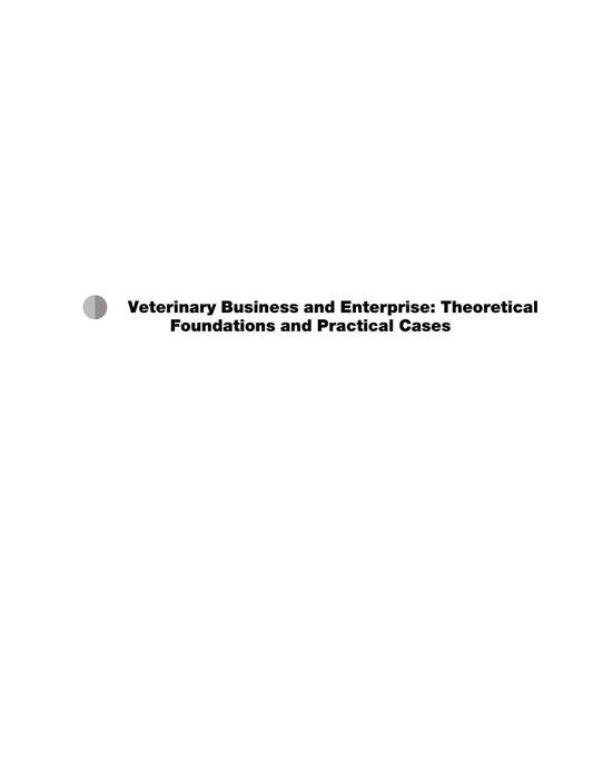 Look Inside sample page 2 - Veterinary Business And Enterprise Theoretical Foundations And Practical Cases
