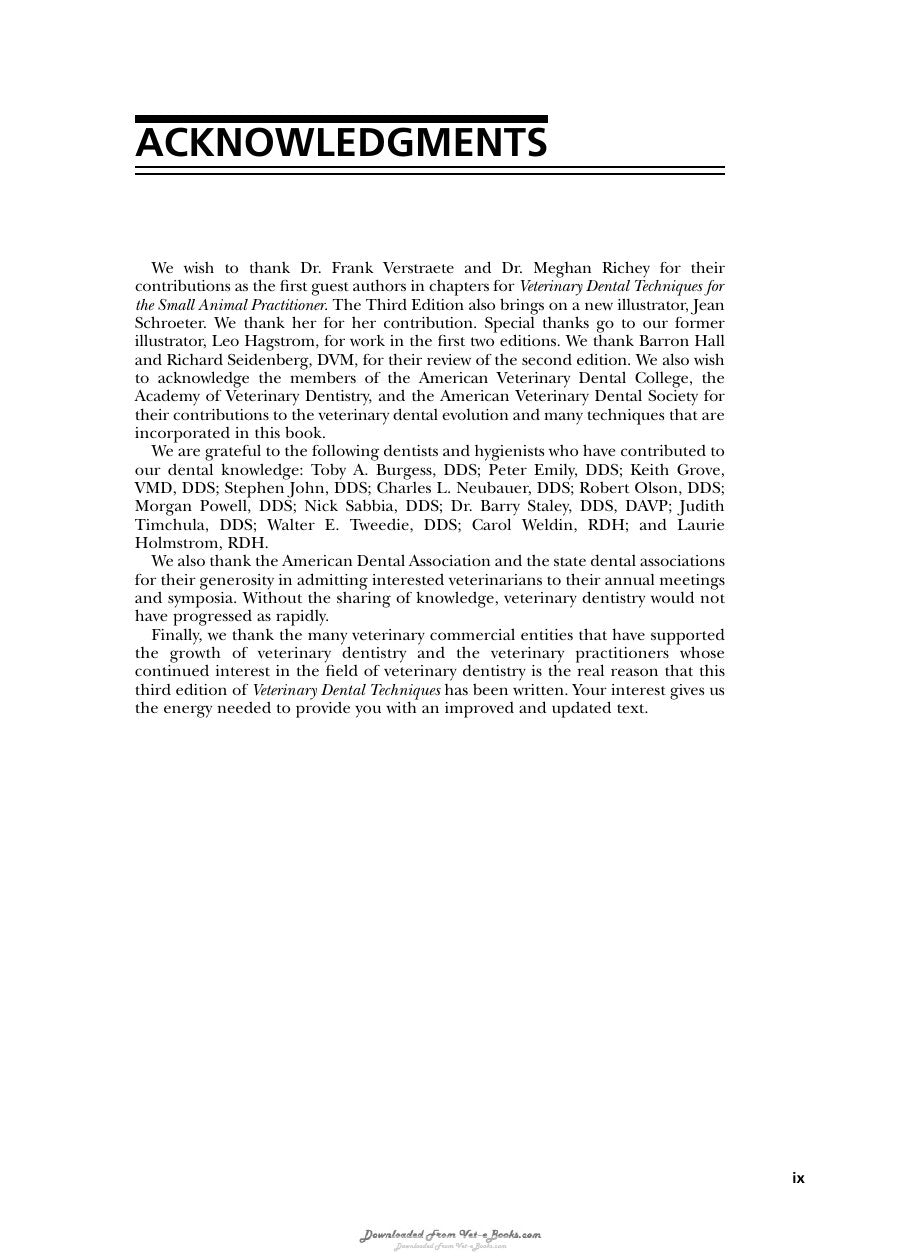 Look Inside sample page 3 - Veterinary Dental Techniques For The Small Animal Practitioner 3Rd Edition