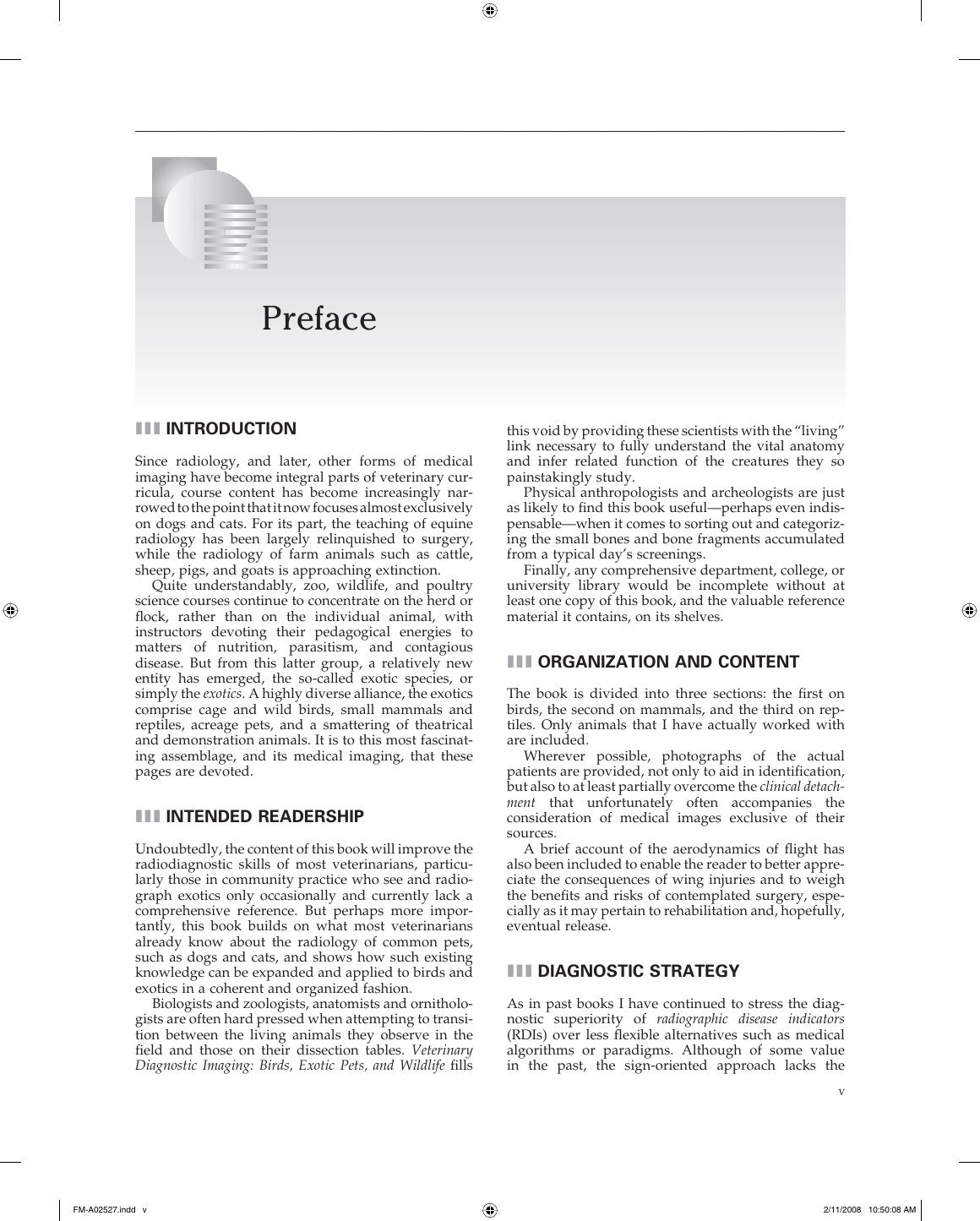 Look Inside page 2 - Veterinary Diagnostic Imaging Birds Exotic Pets And Wildlife