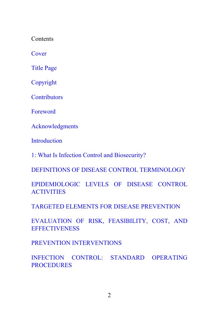 Look Inside sample page 2 - Veterinary Infection Prevention And Control
