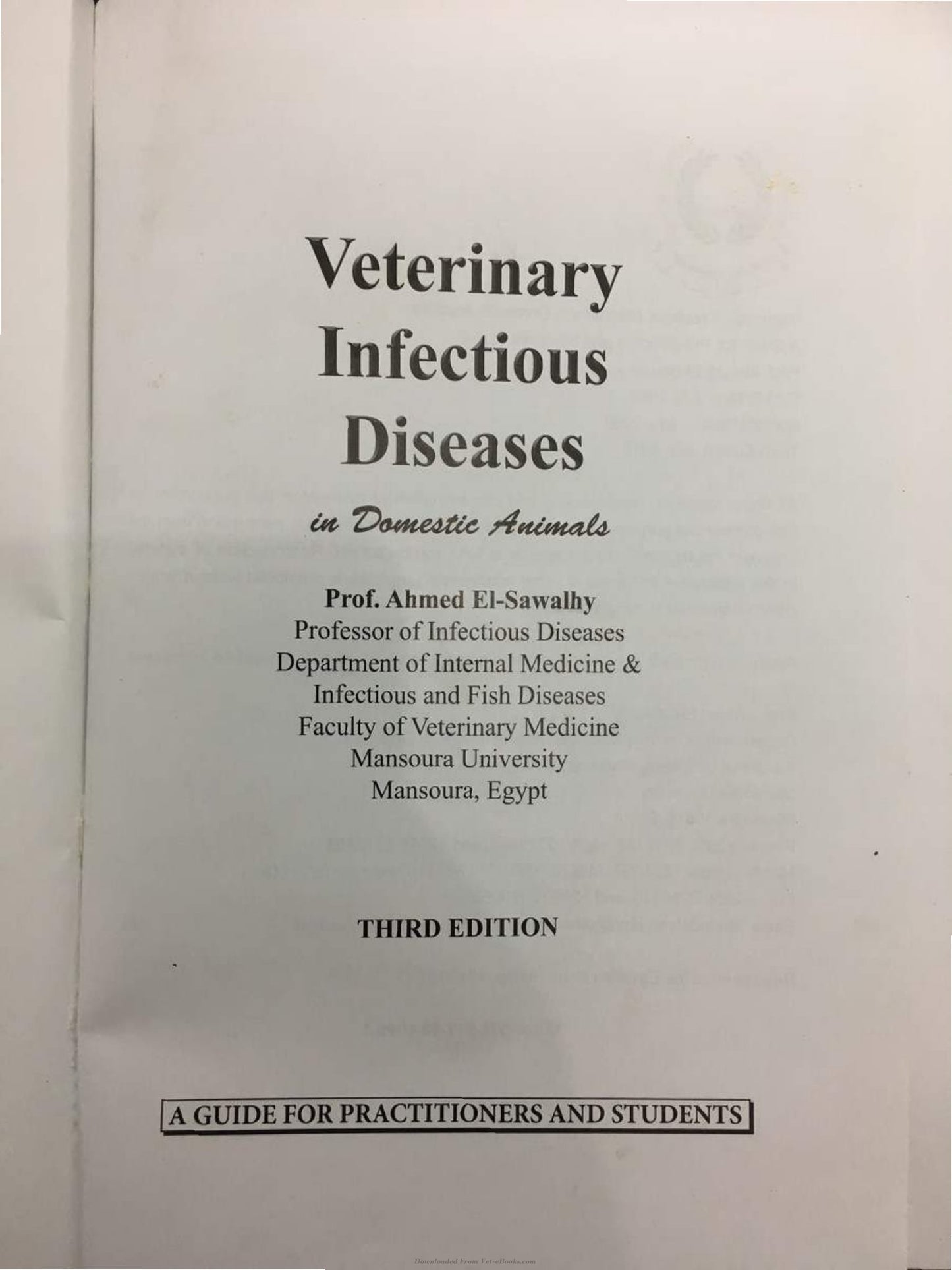 Look Inside page 2 - Veterinary Infectious Diseases In Domestic Animals 3Rd Edition