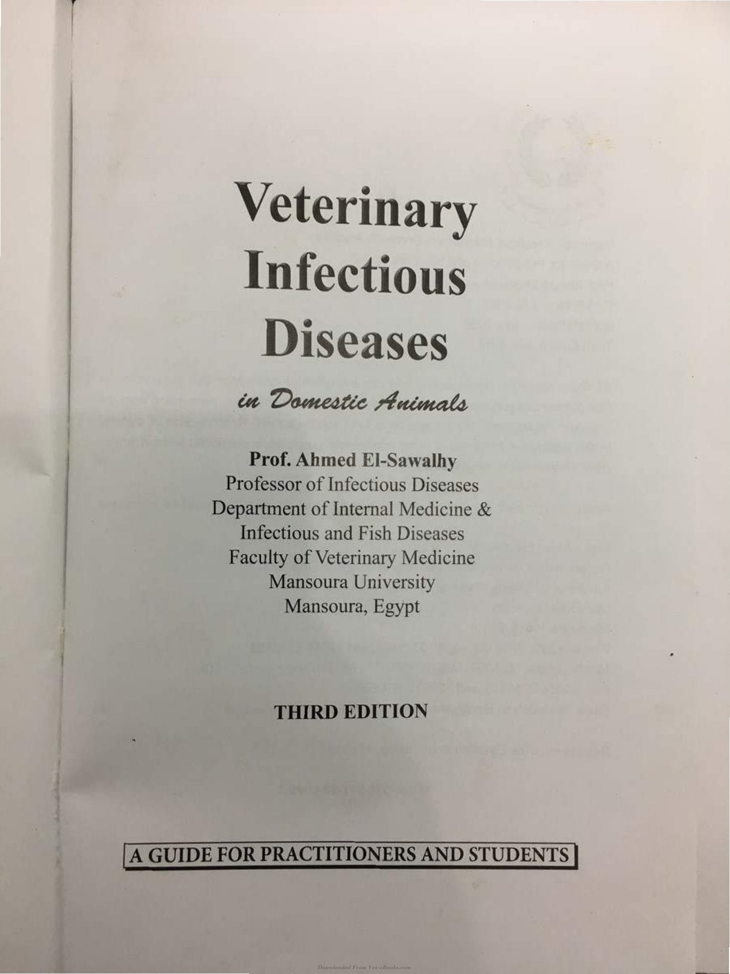 Look Inside page 2 - Veterinary Infectious Diseases In Domestic Animals 3Rd Edition