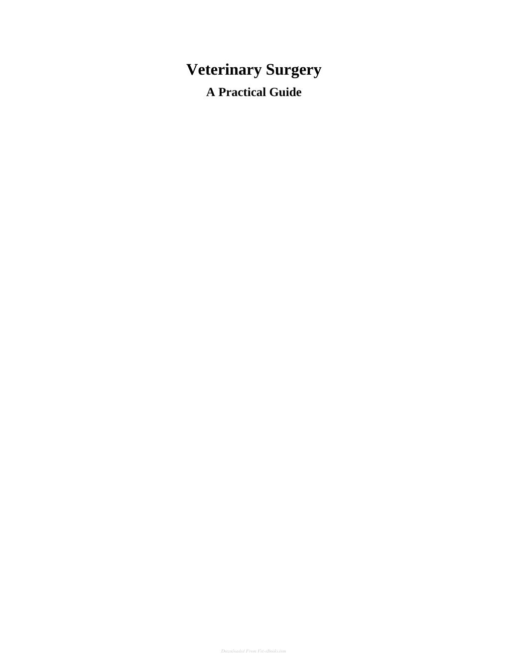 Look Inside sample page 3 - Veterinary Surgery A Practical Guide