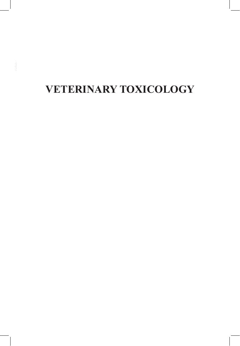 Look Inside sample page 2 - Veterinary Toxicology By Patricia Marques