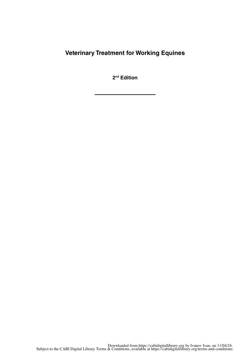 Look Inside sample page 2 - Veterinary Treatment For Working Equines