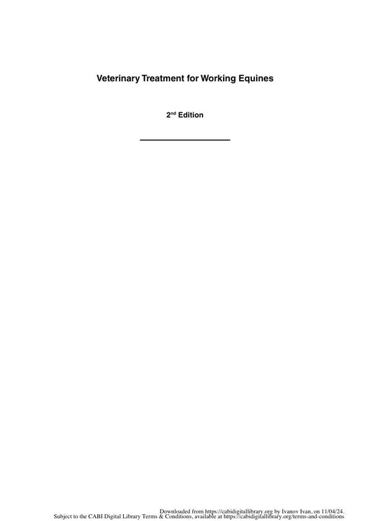 Look Inside sample page 2 - Veterinary Treatment For Working Equines