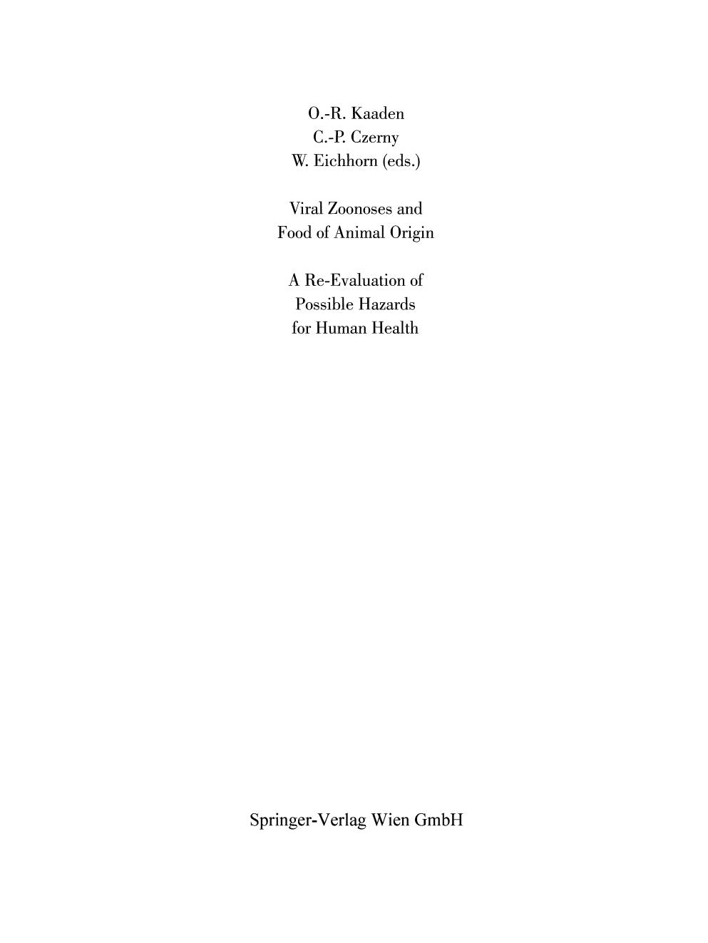 Look Inside sample page 2 - Viral Zoonoses and Food of Animal Origin