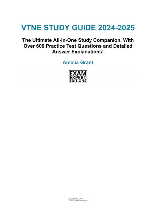 Look Inside sample page 2 - Vtne Study Guide 2024 2025