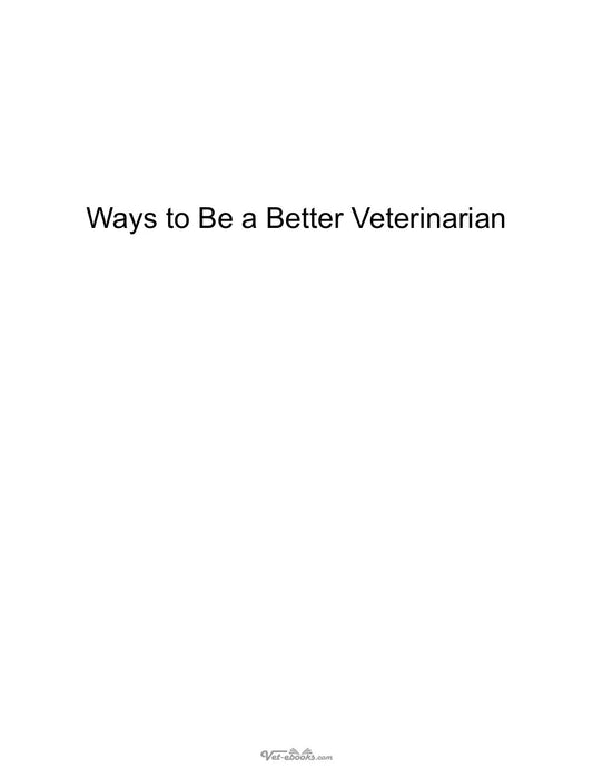 Look Inside sample page 2 - Ways To Be A Better Veterinarian