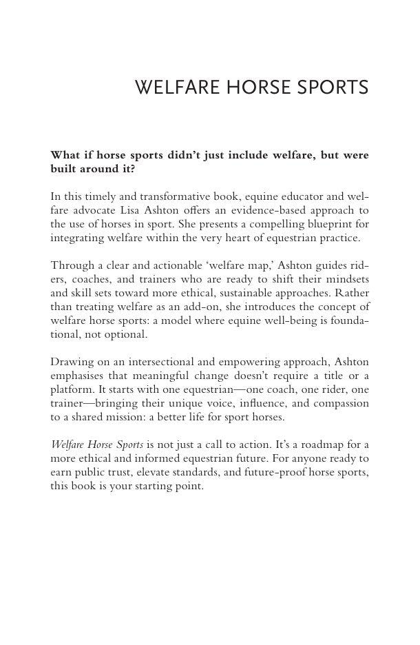 Look Inside sample page 2 - Welfare Horse Sports