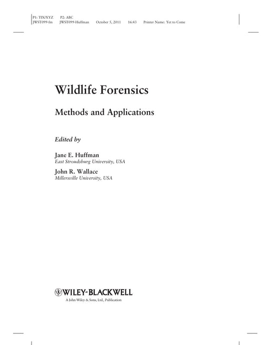 Look Inside sample page 2 - Wildlife Forensics Methods And Application