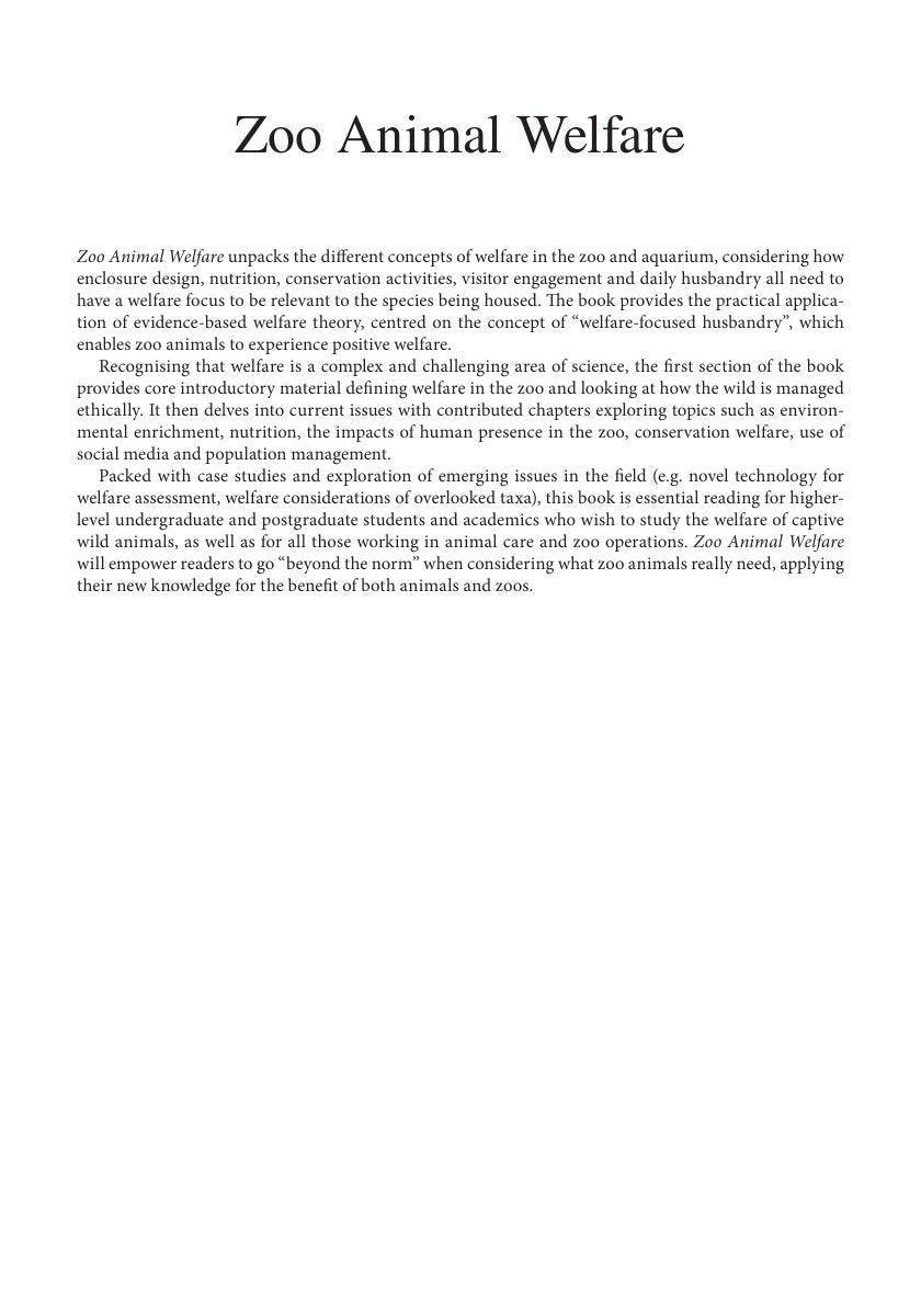 Look Inside sample page 2 - Zoo Animal Welfare