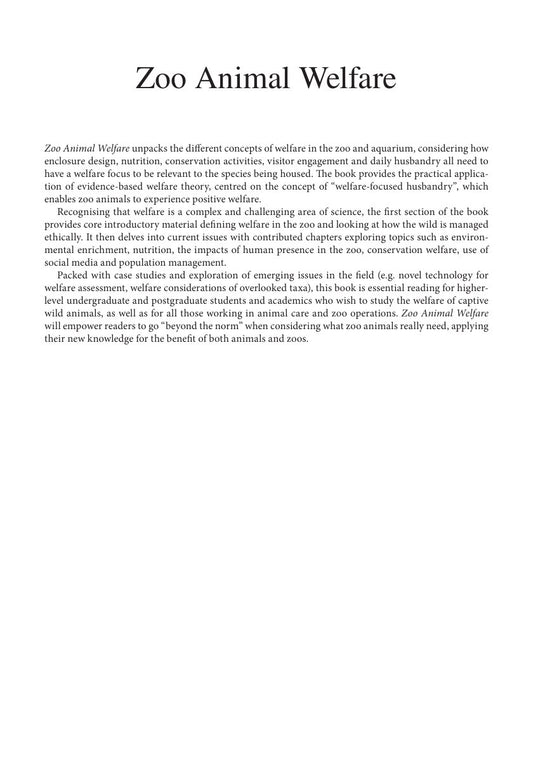 Look Inside sample page 2 - Zoo Animal Welfare