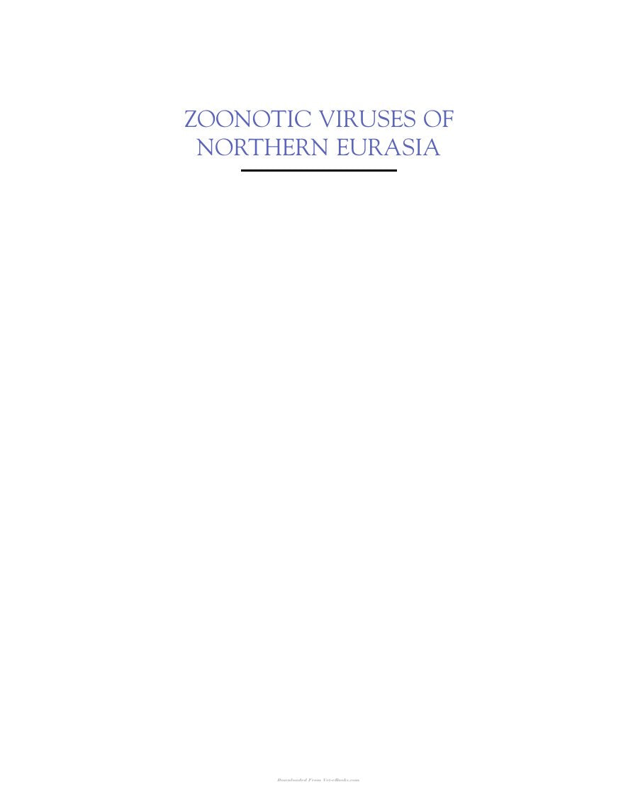 Look Inside sample page 2 - Zoonotic Viruses In Northern Eurasia