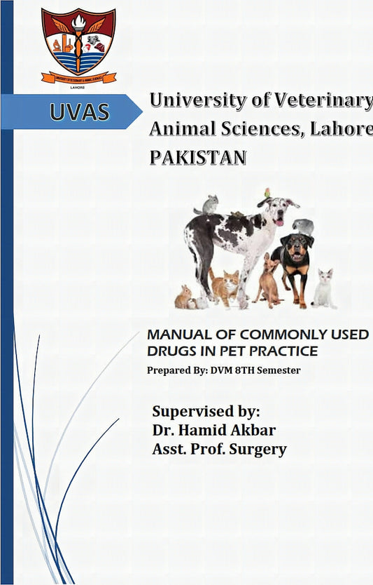 Manual Of Commonly Used Drugs In Pet Practice