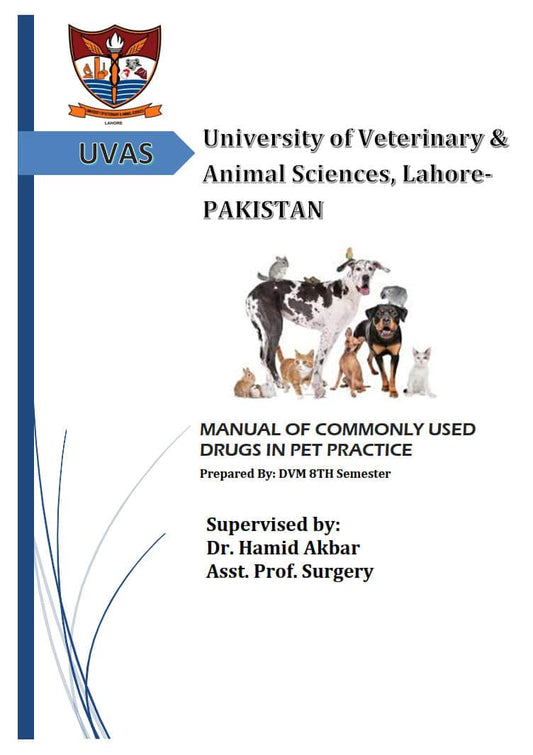 Manual Of Commonly Used Drugs In Pet Practice