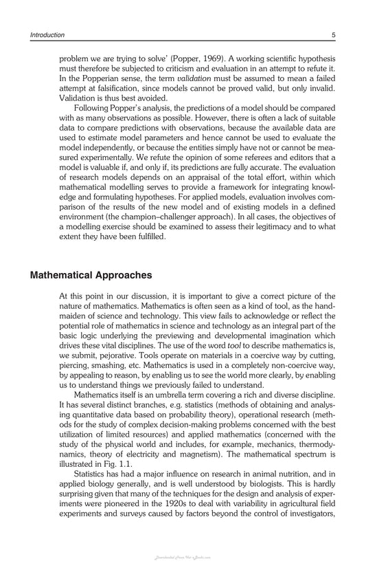 Mathematical Modelling In Animal Nutrition