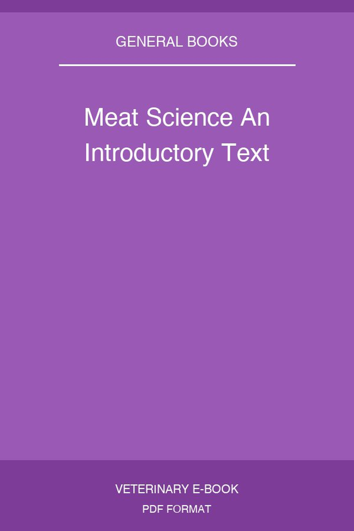 Meat Science An Introductory Text