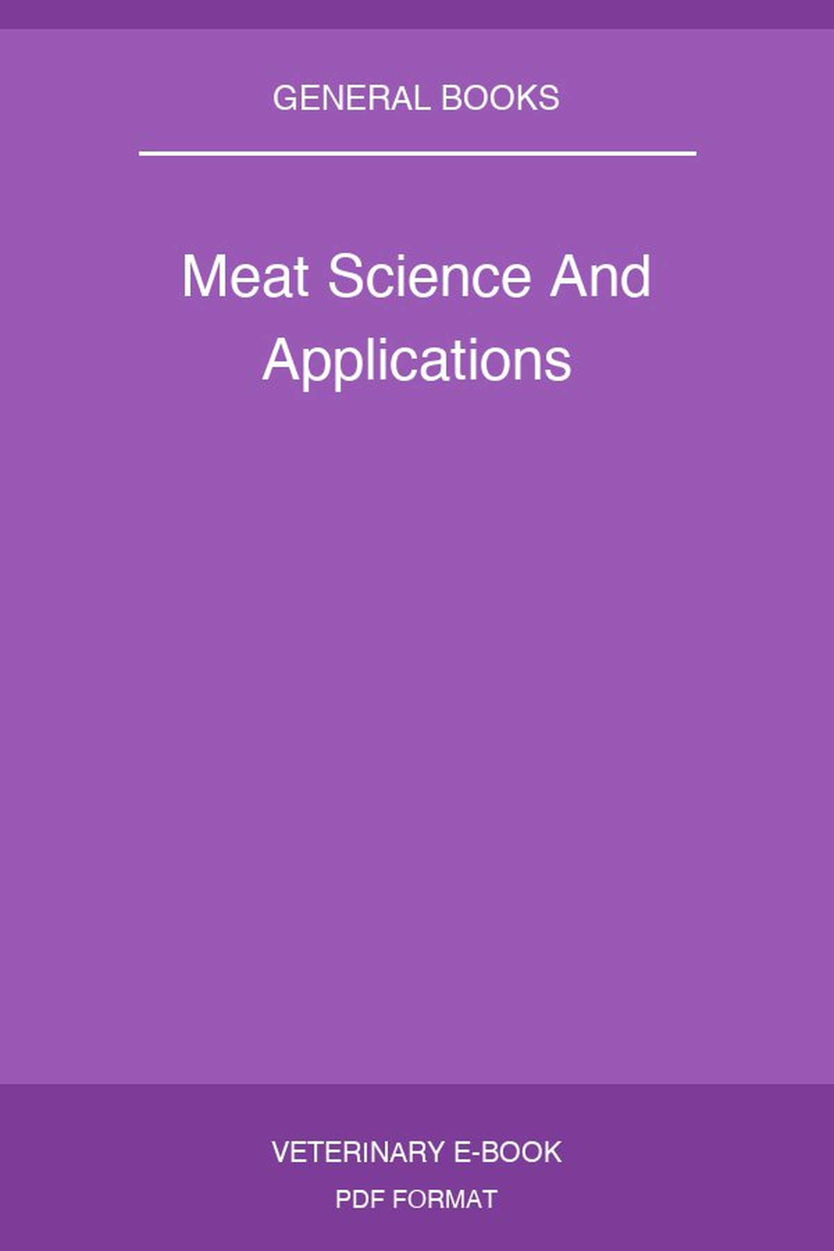Meat Science And Applications