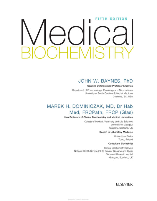 Medical Biochemistry N V Bhagavan 4Th Edition