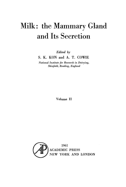 Milk The Mammary Gland And Its Secretion
