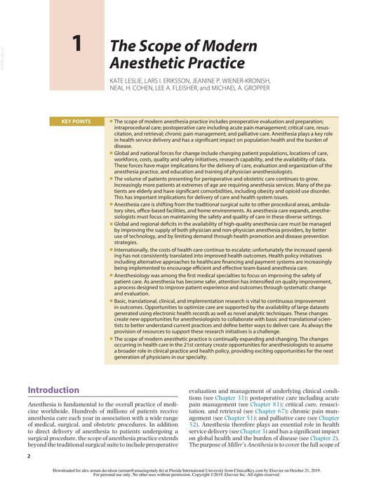 Miller's Anesthesia 9th Edition