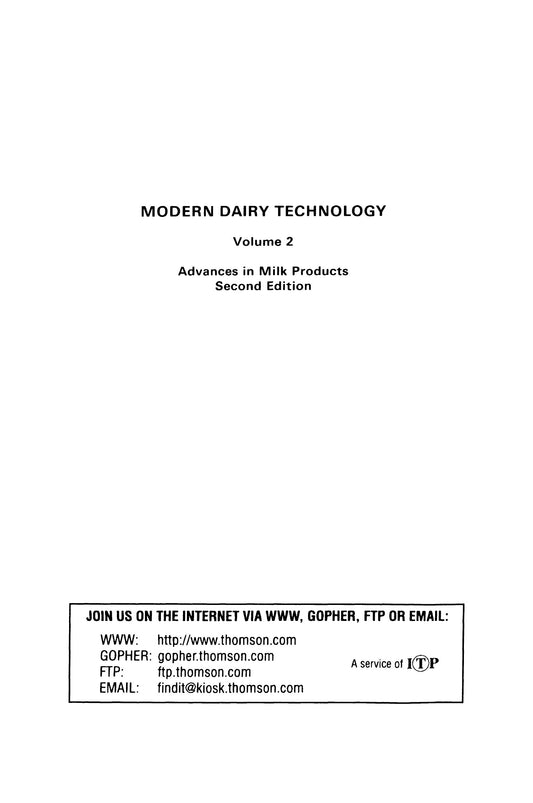 Modern Dairy Technology Volume 2 Advances In Milk Products 2nd Edition