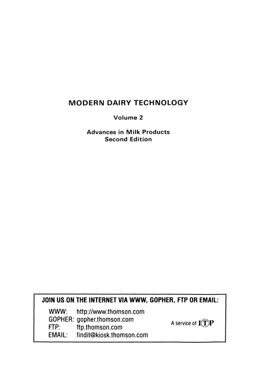 Modern Dairy Technology Volume 2 Advances In Milk Products 2nd Edition
