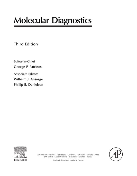 Molecular Diagnostics George Patrinos